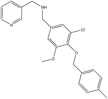 N-{3-chloro-5-methoxy-4-[(4-methylbenzyl)oxy]benzyl}-N-(3-pyridinylmethyl)amine Struktur