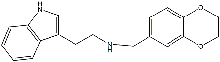 N-(2,3-dihydro-1,4-benzodioxin-6-ylmethyl)-N-[2-(1H-indol-3-yl)ethyl]amine Struktur