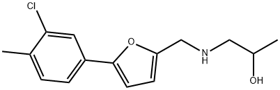 1-({[5-(3-chloro-4-methylphenyl)-2-furyl]methyl}amino)-2-propanol Struktur