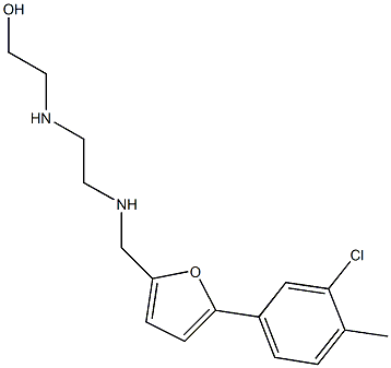 2-{[2-({[5-(3-chloro-4-methylphenyl)-2-furyl]methyl}amino)ethyl]amino}ethanol Struktur