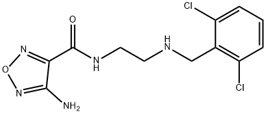 4-amino-N-{2-[(2,6-dichlorobenzyl)amino]ethyl}-1,2,5-oxadiazole-3-carboxamide Struktur