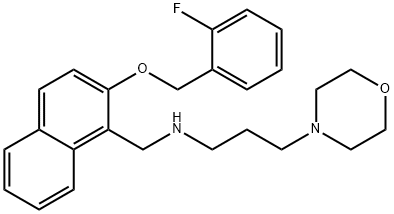 N-({2-[(2-fluorobenzyl)oxy]-1-naphthyl}methyl)-N-[3-(4-morpholinyl)propyl]amine Struktur