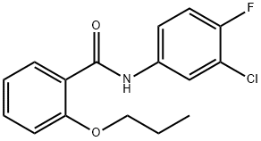 N-(3-chloro-4-fluorophenyl)-2-propoxybenzamide Struktur