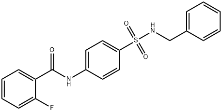 N-{4-[(benzylamino)sulfonyl]phenyl}-2-fluorobenzamide Struktur