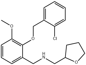 N-{2-[(2-chlorobenzyl)oxy]-3-methoxybenzyl}-N-(tetrahydro-2-furanylmethyl)amine Struktur