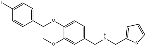 N-{4-[(4-fluorobenzyl)oxy]-3-methoxybenzyl}-N-(2-thienylmethyl)amine Struktur