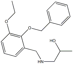 1-{[2-(benzyloxy)-3-ethoxybenzyl]amino}-2-propanol Struktur