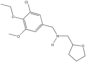 N-(3-chloro-4-ethoxy-5-methoxybenzyl)-N-(tetrahydro-2-furanylmethyl)amine Struktur