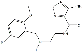 4-amino-N-{2-[(5-bromo-2-methoxybenzyl)amino]ethyl}-1,2,5-oxadiazole-3-carboxamide Struktur