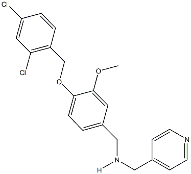 N-{4-[(2,4-dichlorobenzyl)oxy]-3-methoxybenzyl}-N-(4-pyridinylmethyl)amine Struktur