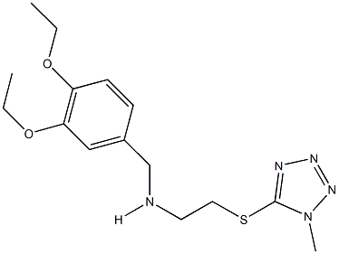 N-(3,4-diethoxybenzyl)-N-{2-[(1-methyl-1H-tetraazol-5-yl)sulfanyl]ethyl}amine Struktur