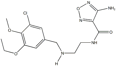 4-amino-N-{2-[(3-chloro-5-ethoxy-4-methoxybenzyl)amino]ethyl}-1,2,5-oxadiazole-3-carboxamide Struktur