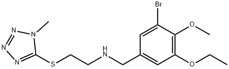 N-(3-bromo-5-ethoxy-4-methoxybenzyl)-N-{2-[(1-methyl-1H-tetraazol-5-yl)sulfanyl]ethyl}amine Struktur