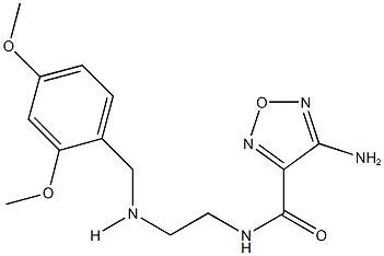 4-amino-N-{2-[(2,4-dimethoxybenzyl)amino]ethyl}-1,2,5-oxadiazole-3-carboxamide Struktur