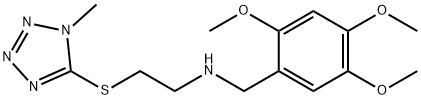 2-[(1-methyl-1H-tetraazol-5-yl)sulfanyl]-N-(2,4,5-trimethoxybenzyl)ethanamine Struktur