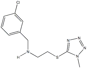 N-(3-chlorobenzyl)-N-{2-[(1-methyl-1H-tetraazol-5-yl)sulfanyl]ethyl}amine Struktur