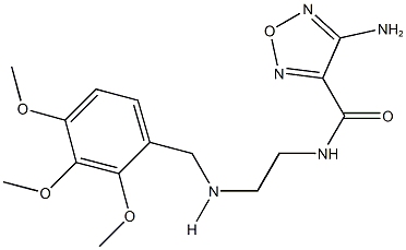 4-amino-N-{2-[(2,3,4-trimethoxybenzyl)amino]ethyl}-1,2,5-oxadiazole-3-carboxamide Struktur