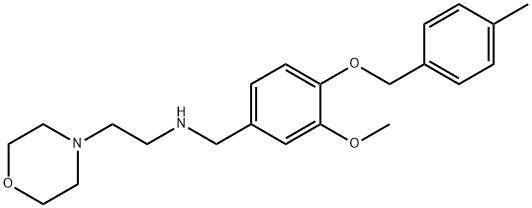 N-{3-methoxy-4-[(4-methylbenzyl)oxy]benzyl}-N-[2-(4-morpholinyl)ethyl]amine Struktur