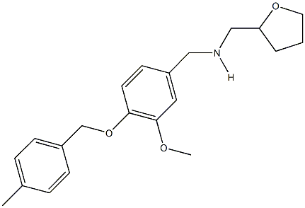 N-{3-methoxy-4-[(4-methylbenzyl)oxy]benzyl}-N-(tetrahydro-2-furanylmethyl)amine Struktur