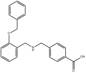 4-({[2-(benzyloxy)benzyl]amino}methyl)benzoic acid Struktur