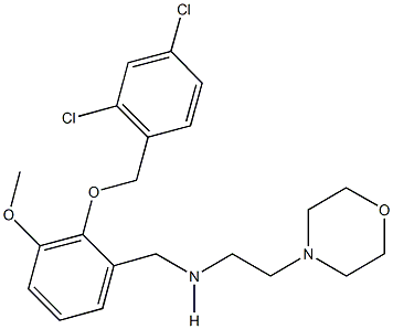 N-{2-[(2,4-dichlorobenzyl)oxy]-3-methoxybenzyl}-N-[2-(4-morpholinyl)ethyl]amine Struktur