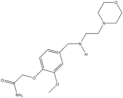 2-[2-methoxy-4-({[2-(4-morpholinyl)ethyl]amino}methyl)phenoxy]acetamide Struktur