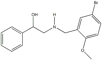 2-[(5-bromo-2-methoxybenzyl)amino]-1-phenylethanol Struktur