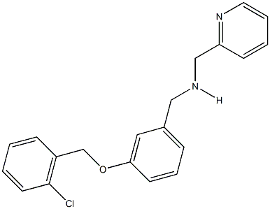 N-{3-[(2-chlorobenzyl)oxy]benzyl}-N-(2-pyridinylmethyl)amine Struktur