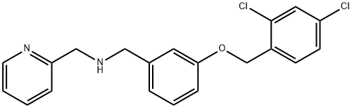 N-{3-[(2,4-dichlorobenzyl)oxy]benzyl}-N-(2-pyridinylmethyl)amine Struktur