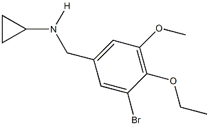 N-(3-bromo-4-ethoxy-5-methoxybenzyl)-N-cyclopropylamine Struktur