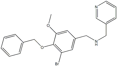 N-[4-(benzyloxy)-3-bromo-5-methoxybenzyl]-N-(3-pyridinylmethyl)amine Struktur