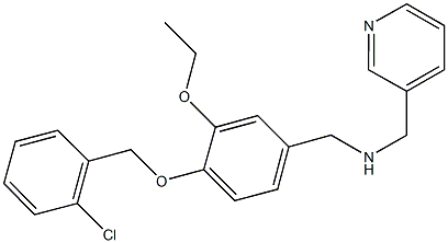 N-{4-[(2-chlorobenzyl)oxy]-3-ethoxybenzyl}-N-(3-pyridinylmethyl)amine Struktur