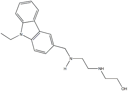 2-[(2-{[(9-ethyl-9H-carbazol-3-yl)methyl]amino}ethyl)amino]ethanol Struktur