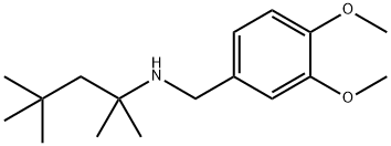 N-(3,4-dimethoxybenzyl)-N-(1,1,3,3-tetramethylbutyl)amine Struktur