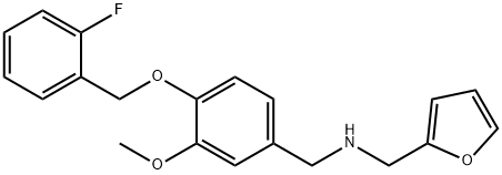 N-{4-[(2-fluorobenzyl)oxy]-3-methoxybenzyl}-N-(2-furylmethyl)amine Struktur