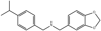 1,3-benzodioxol-5-yl-N-(4-isopropylbenzyl)methanamine Struktur