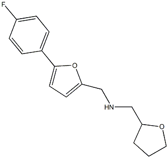 N-{[5-(4-fluorophenyl)-2-furyl]methyl}-N-(tetrahydro-2-furanylmethyl)amine Struktur