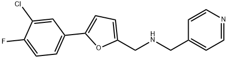 N-{[5-(3-chloro-4-fluorophenyl)-2-furyl]methyl}-N-(4-pyridinylmethyl)amine Struktur