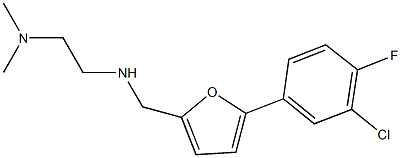 N-{[5-(3-chloro-4-fluorophenyl)-2-furyl]methyl}-N-[2-(dimethylamino)ethyl]amine Struktur