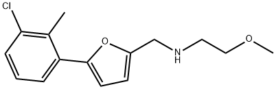 N-{[5-(3-chloro-2-methylphenyl)-2-furyl]methyl}-N-(2-methoxyethyl)amine Struktur