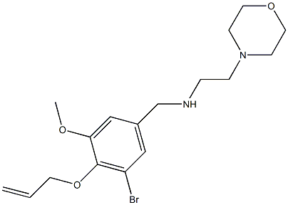 N-[4-(allyloxy)-3-bromo-5-methoxybenzyl]-N-[2-(4-morpholinyl)ethyl]amine Struktur