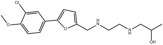 1-{[2-({[5-(3-chloro-4-methoxyphenyl)-2-furyl]methyl}amino)ethyl]amino}-2-propanol Struktur