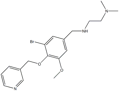 N-[3-bromo-5-methoxy-4-(3-pyridinylmethoxy)benzyl]-N-[2-(dimethylamino)ethyl]amine Struktur