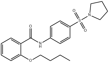 2-butoxy-N-[4-(1-pyrrolidinylsulfonyl)phenyl]benzamide Struktur