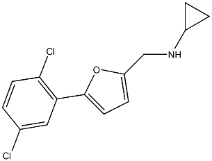 N-cyclopropyl-N-{[5-(2,5-dichlorophenyl)-2-furyl]methyl}amine Struktur