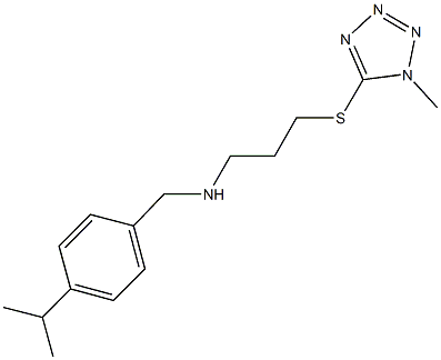 N-(4-isopropylbenzyl)-N-{3-[(1-methyl-1H-tetraazol-5-yl)sulfanyl]propyl}amine Struktur