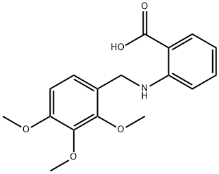 2-[(2,3,4-trimethoxybenzyl)amino]benzoic acid Struktur