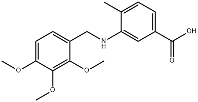 4-methyl-3-[(2,3,4-trimethoxybenzyl)amino]benzoic acid Struktur