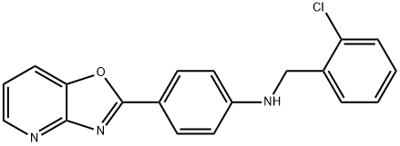 N-(2-chlorobenzyl)-N-(4-[1,3]oxazolo[4,5-b]pyridin-2-ylphenyl)amine Struktur