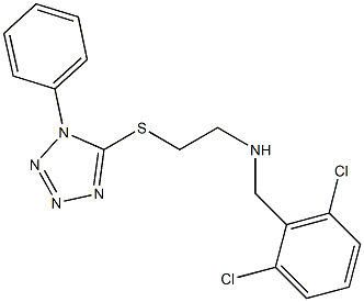 N-(2,6-dichlorobenzyl)-N-{2-[(1-phenyl-1H-tetraazol-5-yl)sulfanyl]ethyl}amine Struktur